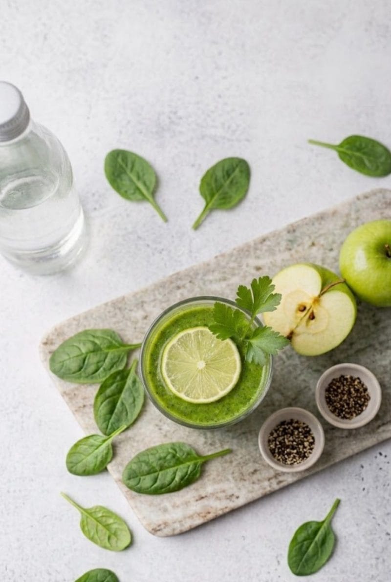 smoothie détox au concombre et épinards