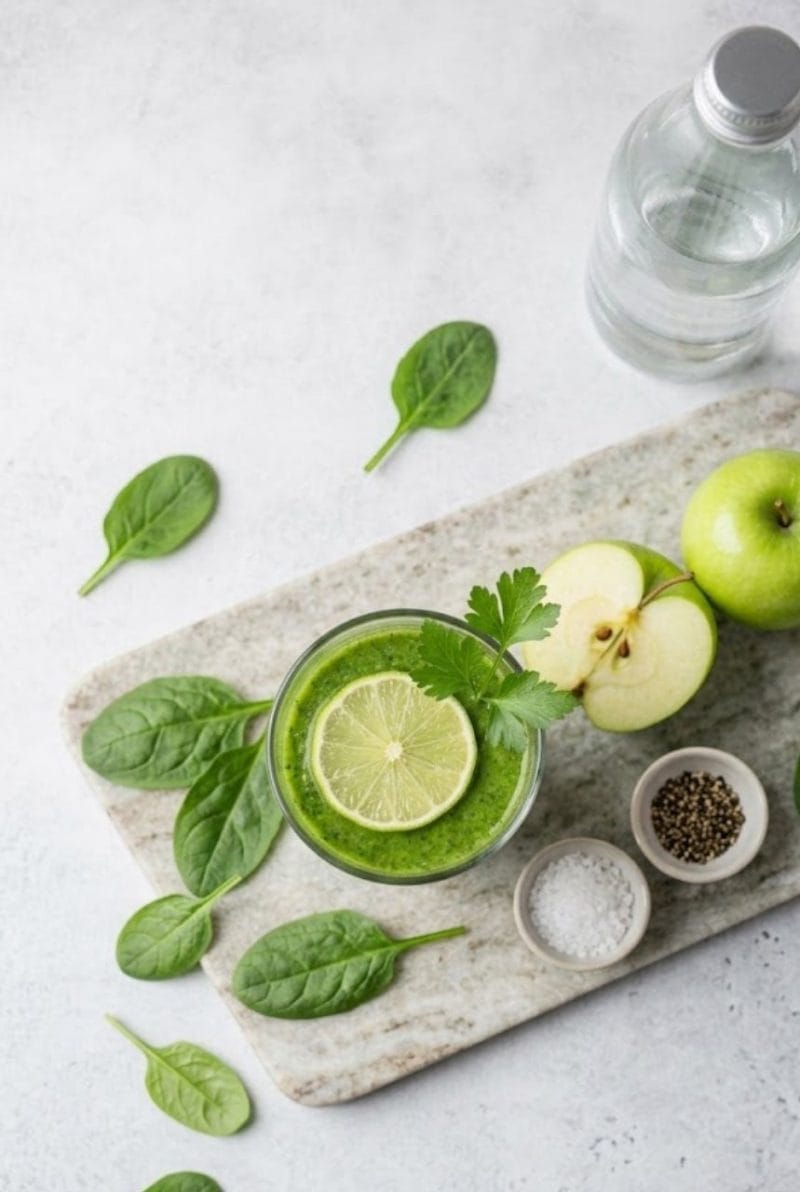 smoothie détox au concombre et épinards