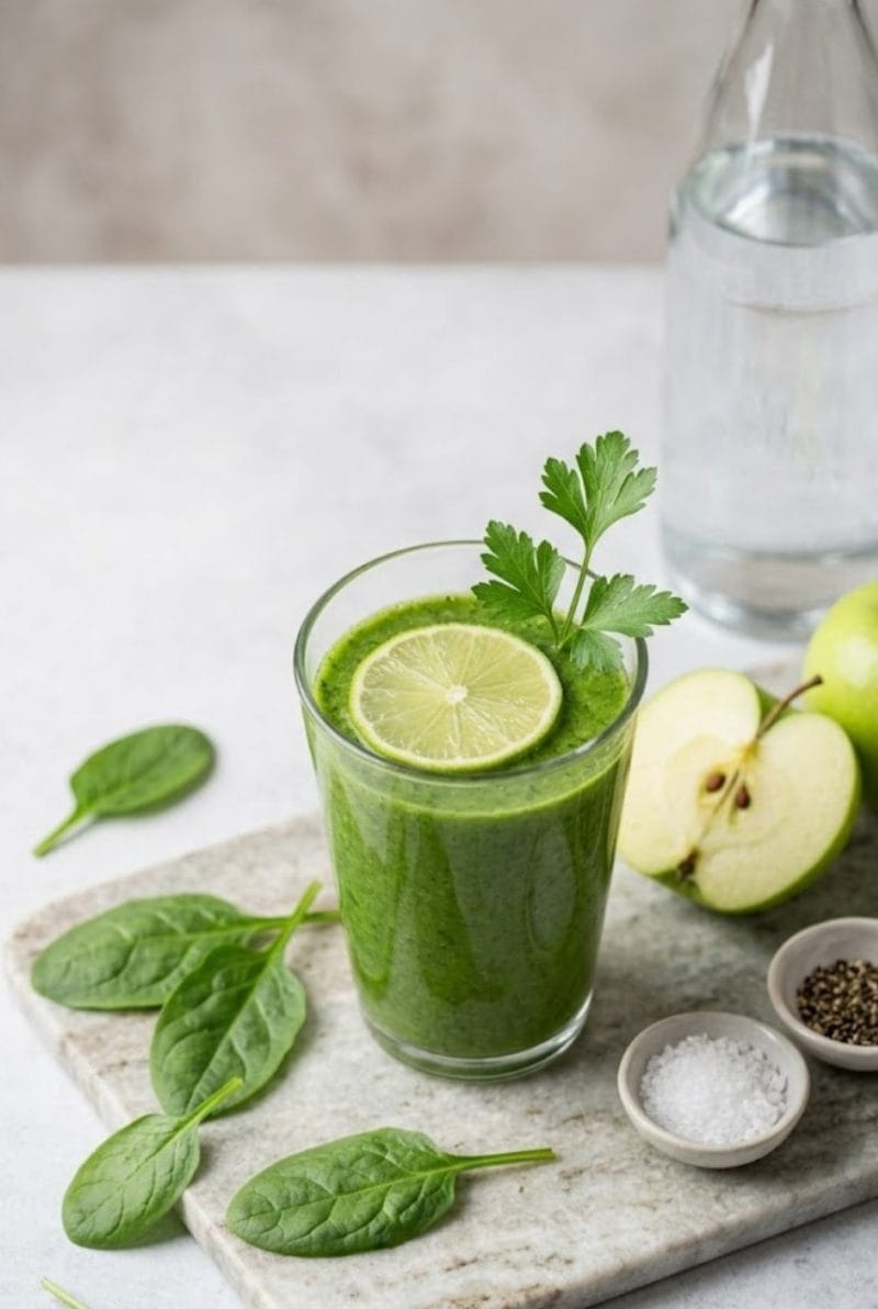 smoothie détox au concombre et épinards