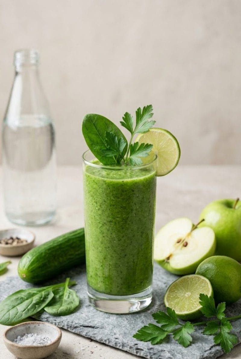 smoothie détox au concombre et épinards