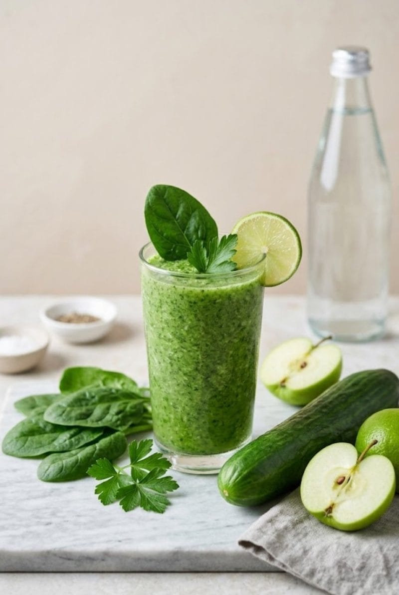 smoothie détox au concombre et épinards