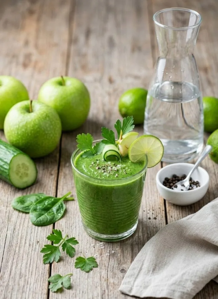 smoothie détox au concombre et épinards