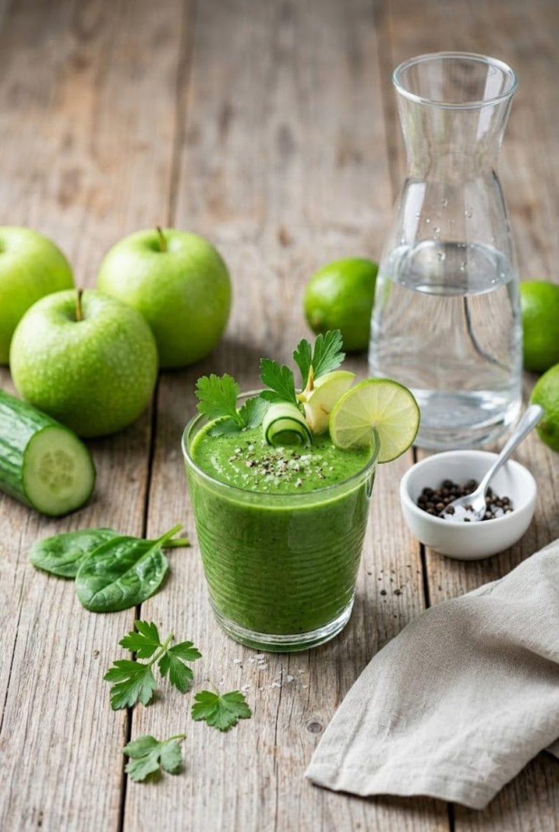 smoothie détox au concombre et épinards