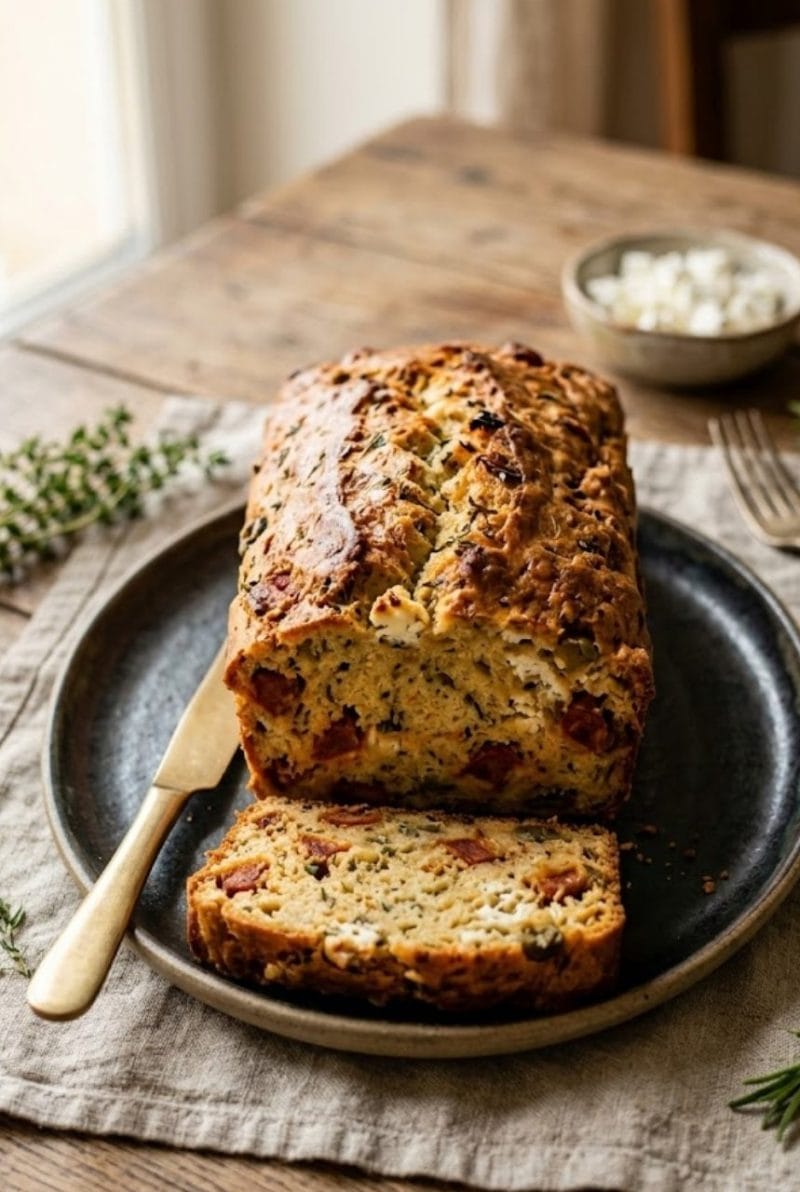 cake au chorizo et chèvre