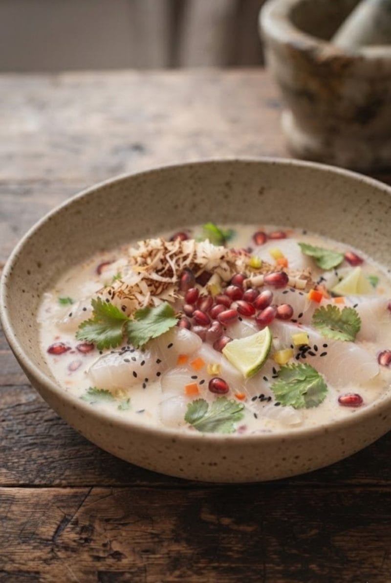 Ceviche de daurade au lait de coco et yuzu ceviche de daurade au lait de coco et yuzu