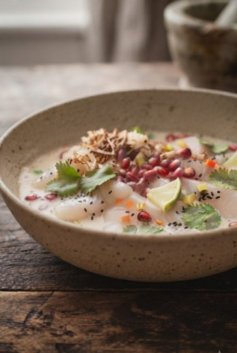 Ceviche de daurade au lait de coco et yuzu ceviche de daurade au lait de coco et yuzu