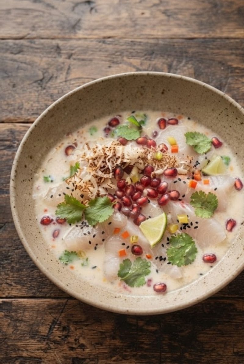 Ceviche de daurade au lait de coco et yuzu ceviche de daurade au lait de coco et yuzu