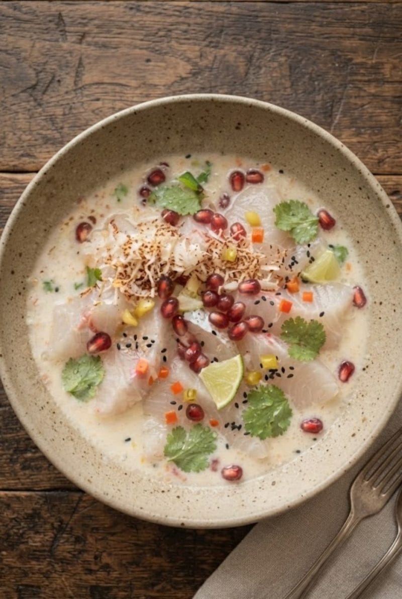 Ceviche de daurade au lait de coco et yuzu ceviche de daurade au lait de coco et yuzu