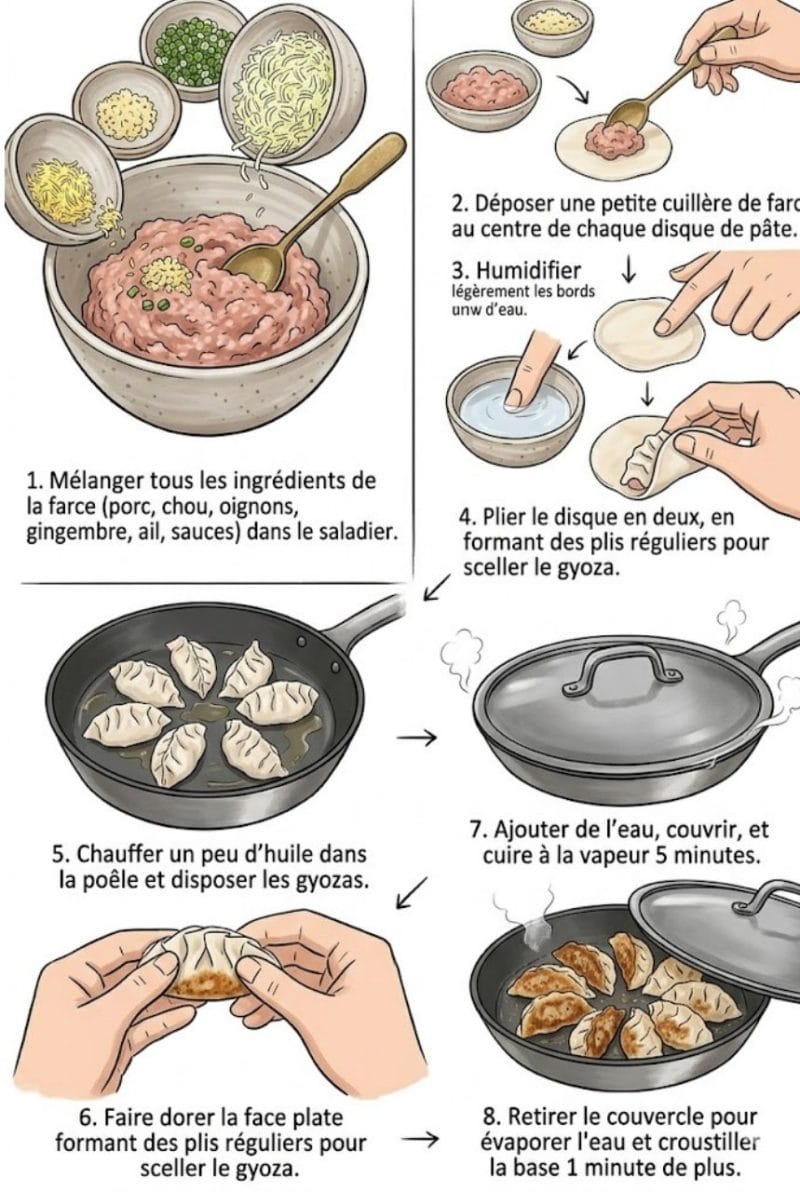 Gyozas au porc maison