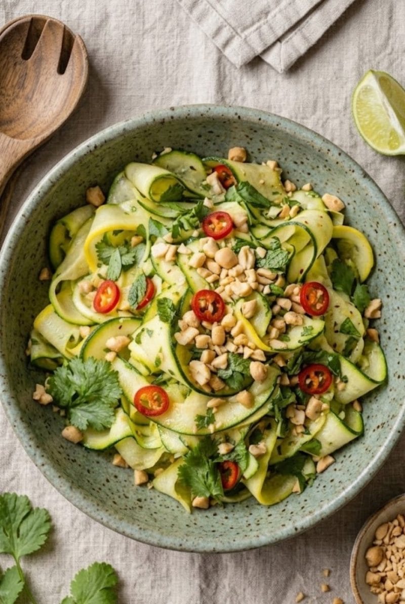 salade de courgettes à la thaïe