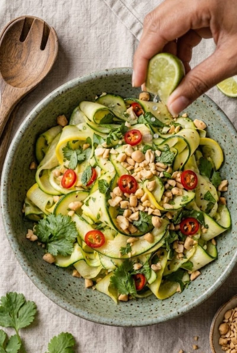 salade de courgettes à la thaïe