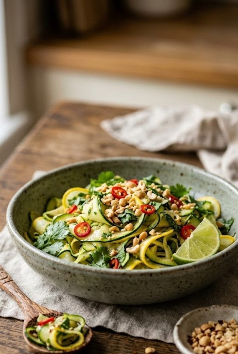 salade de courgettes à la thaïe