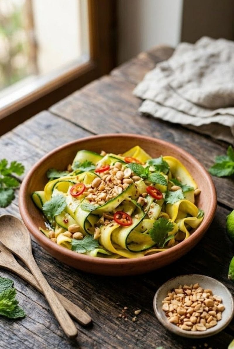 salade de courgettes à la thaïe