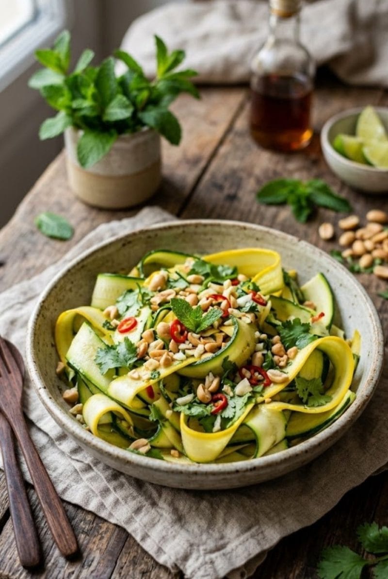 salade de courgettes à la thaïe