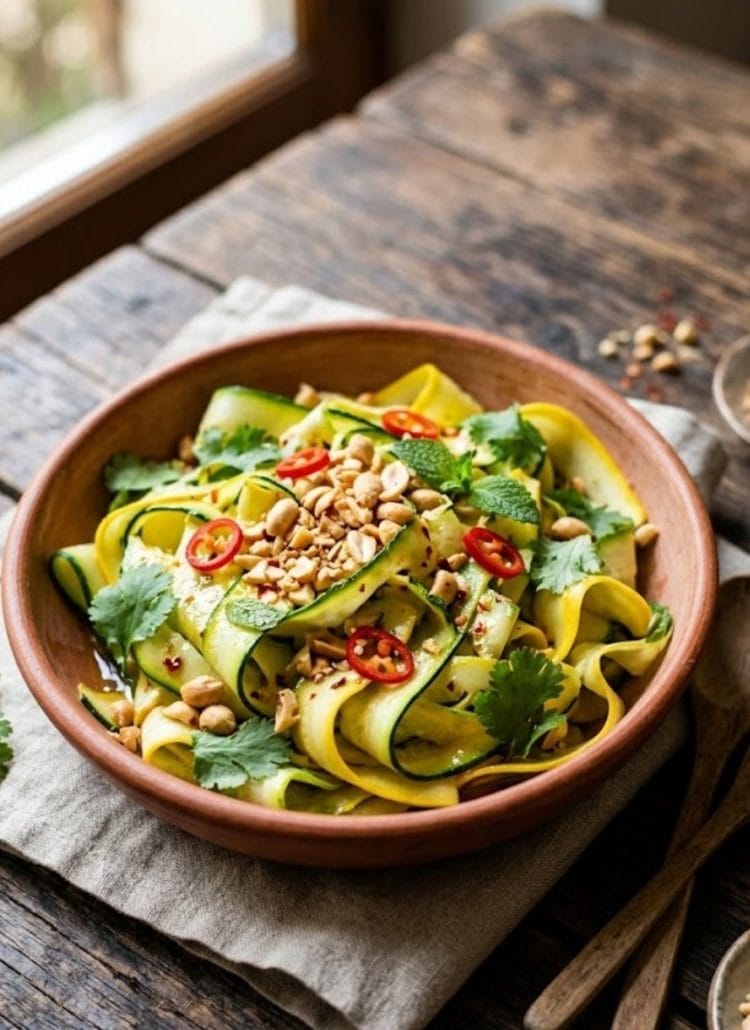 salade de courgettes à la thaïe