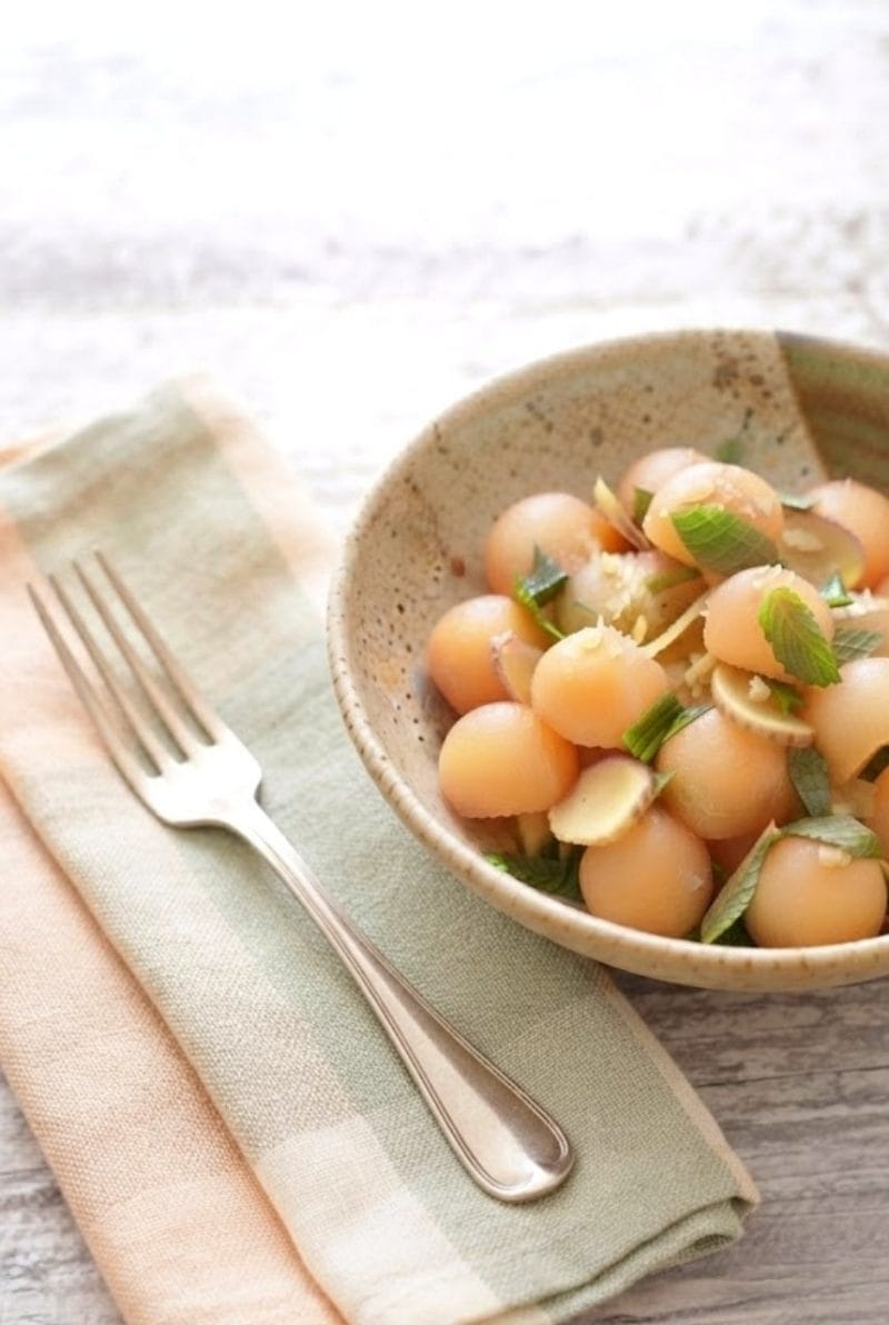 salade de melon au gingembre et citron vert salade de melon au gingembre et citron vert