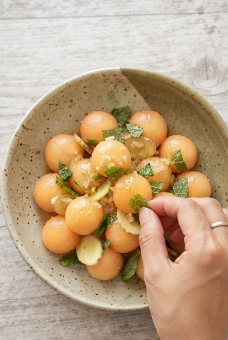 Salade de melon et gingembre au citron vert salade de melon au gingembre et citron vert