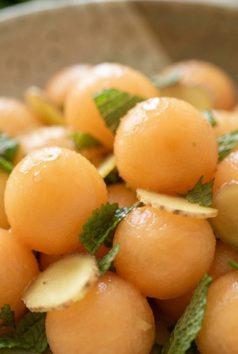 Salade de melon et gingembre au citron vert salade de melon au gingembre et citron vert