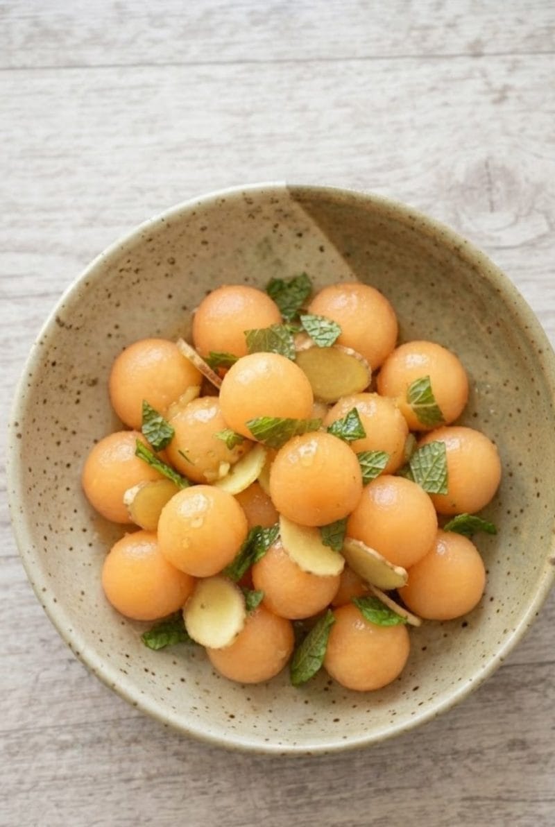 Salade de melon et gingembre au citron vert salade de melon au gingembre et citron vert