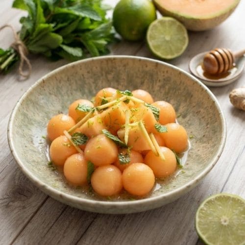 salade de melon au gingembre et citron vert
