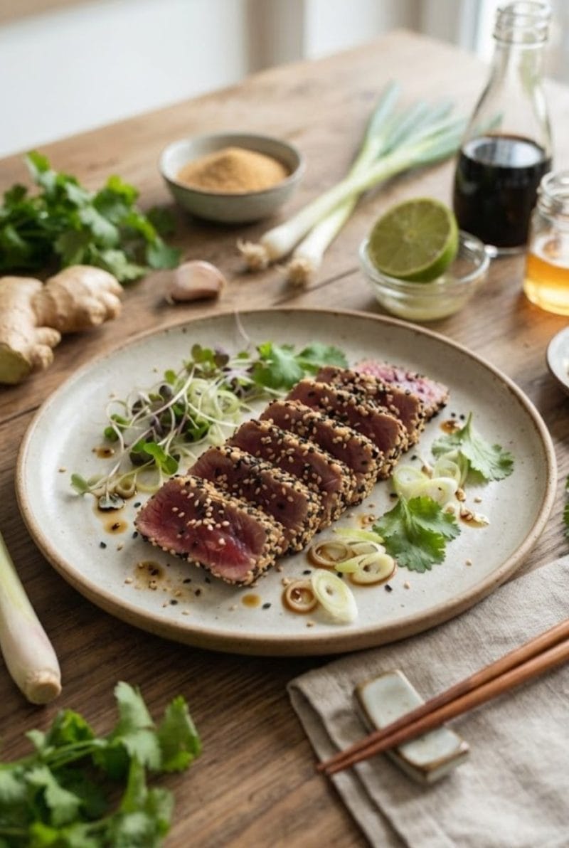 tataki de boeuf au sésame tataki de boeuf au sésame