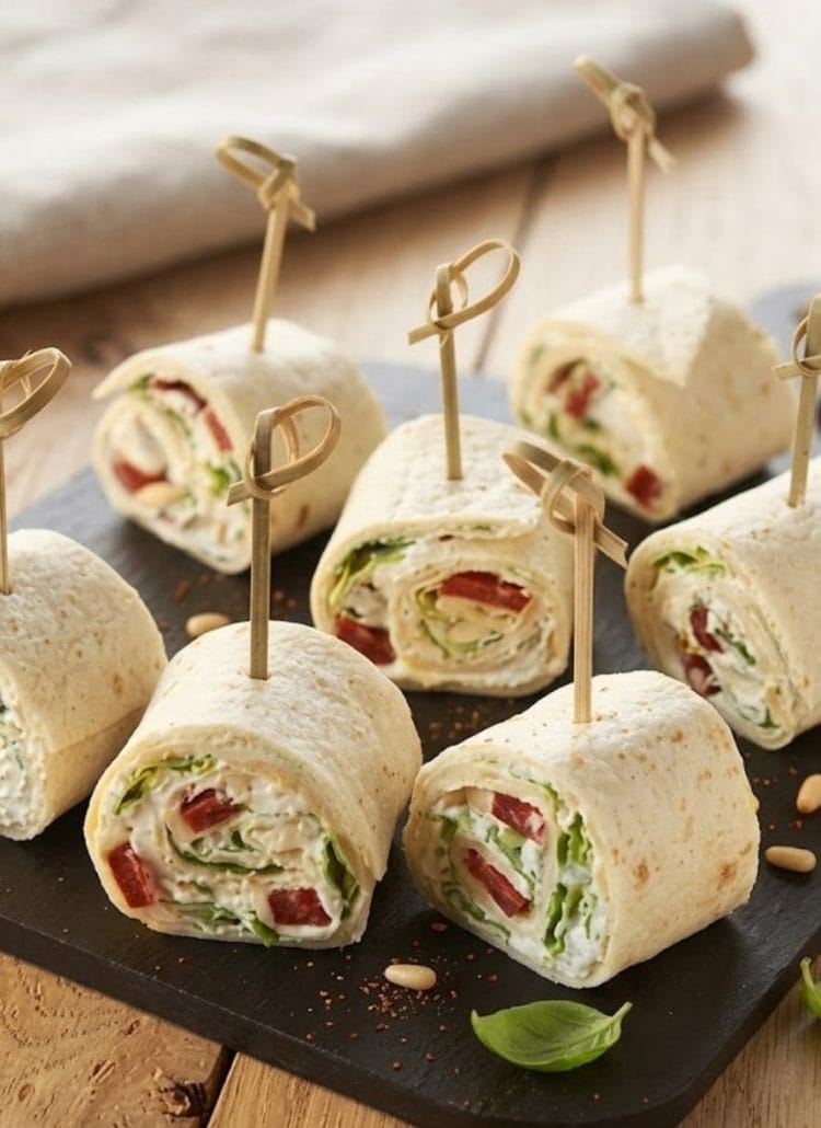 wraps au chèvre frais et chorizo