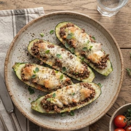 Courgettes farcies à la viande hachée