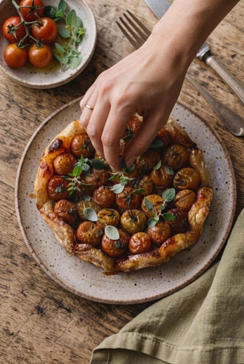 Tatin de tomates cerises et origan Tatin de tomates cerises et origan