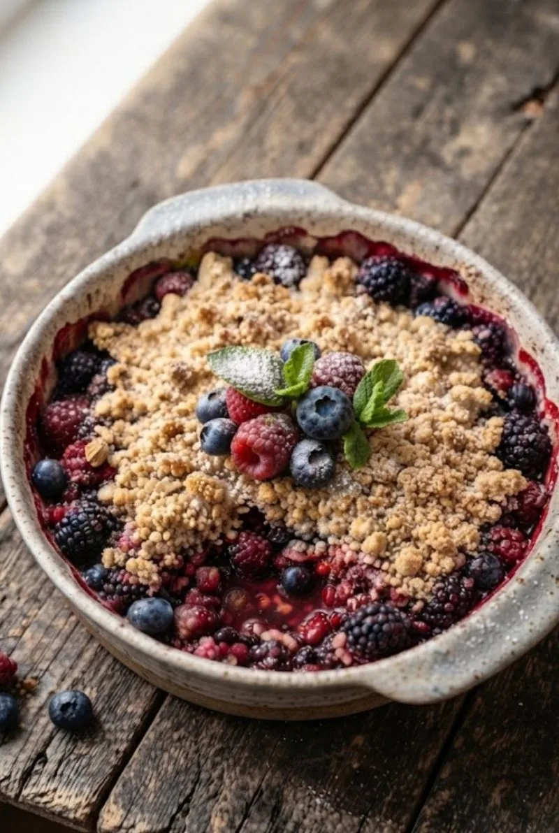 crumble aux fruits rouges