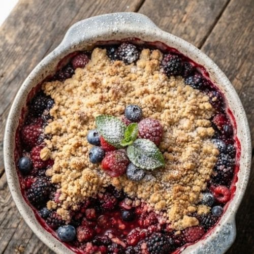 crumble aux fruits rouges