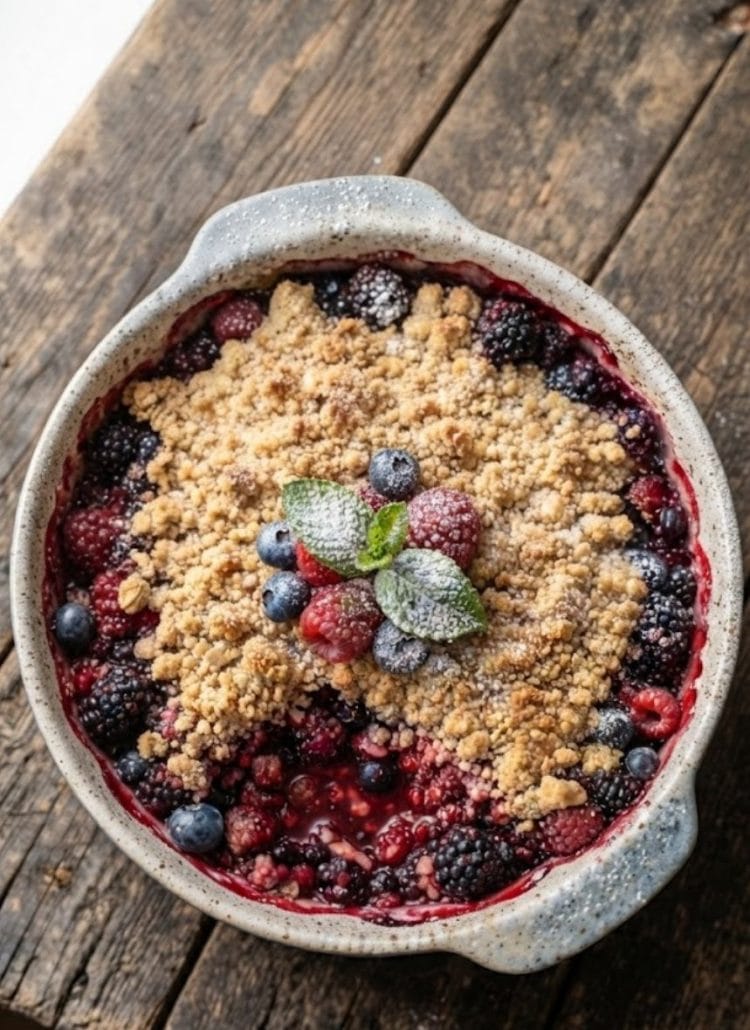 crumble aux fruits rouges