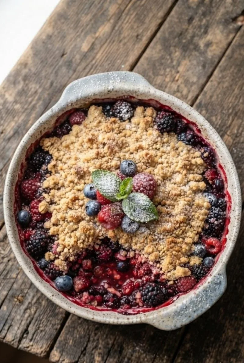 crumble aux fruits rouges