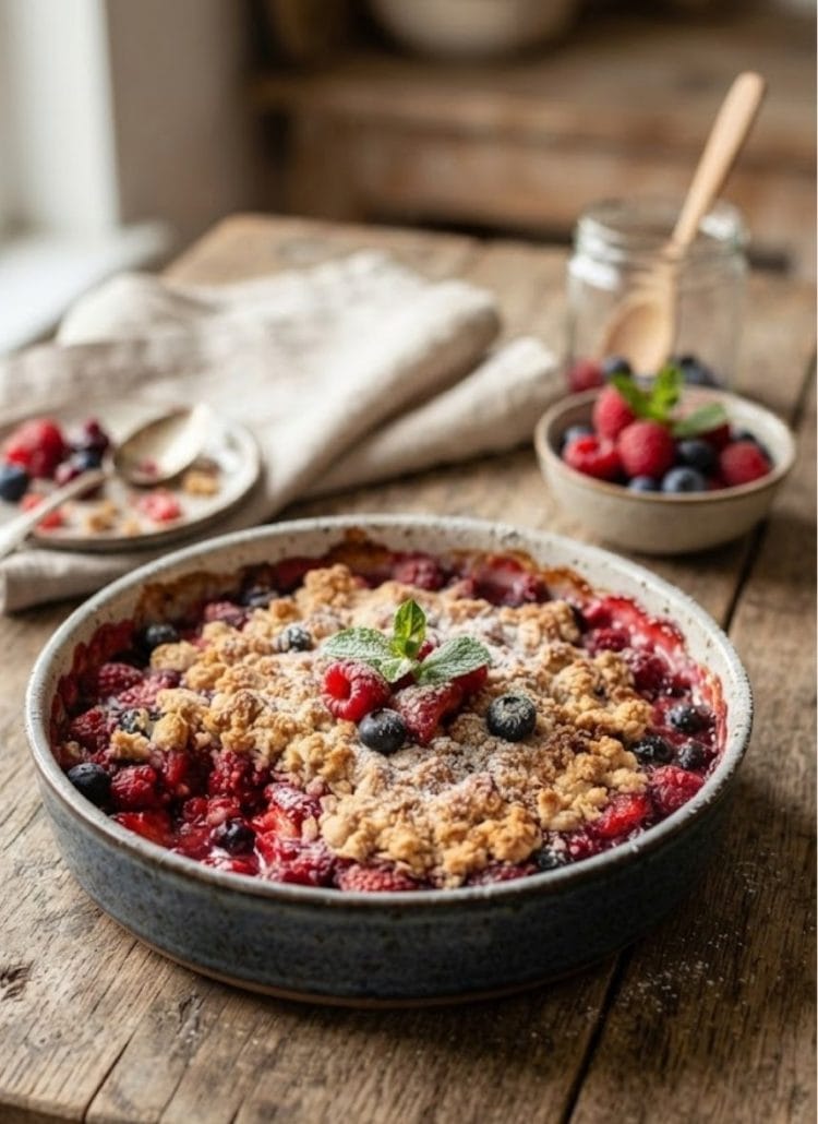 crumble aux fruits rouges