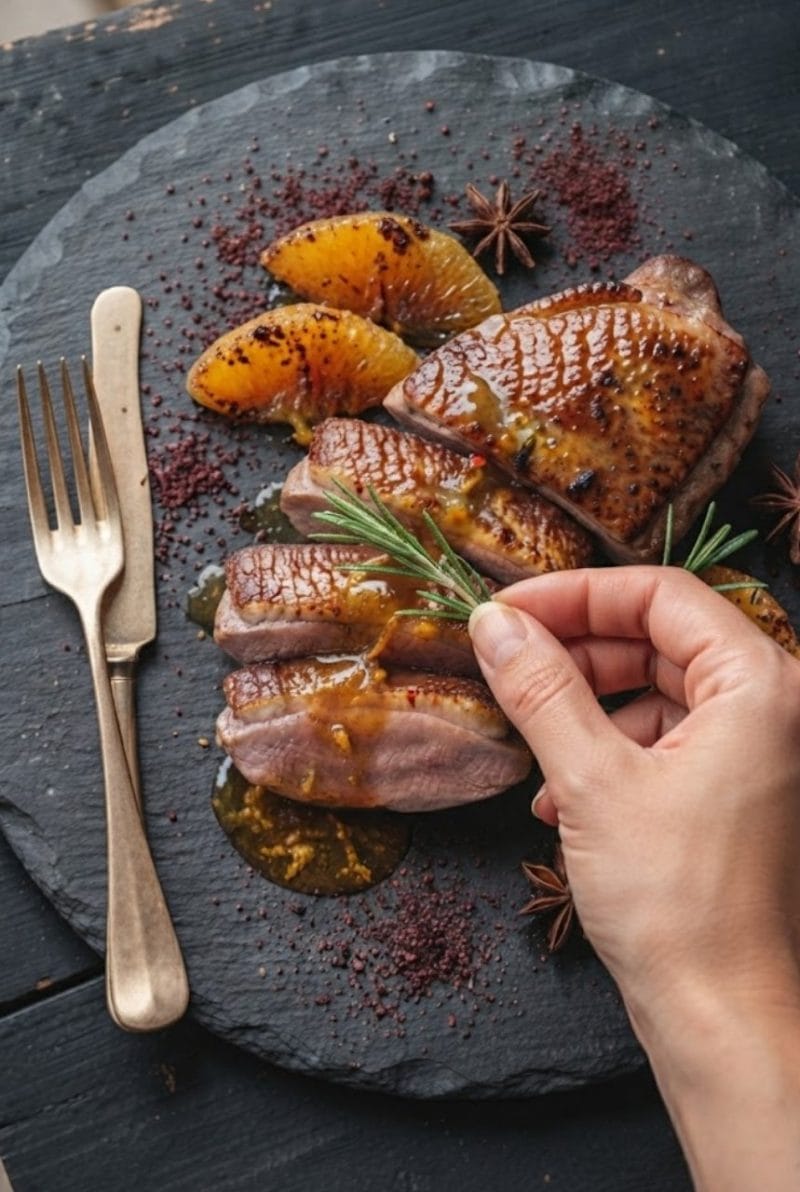 magret de canard à l'orange
