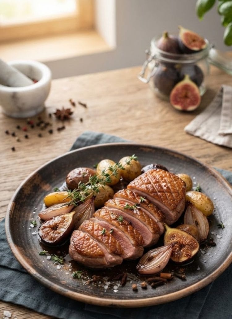 magret de canard aux figues et 4 épices