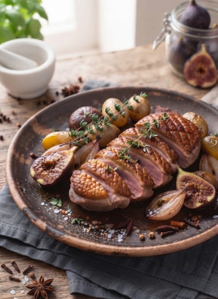magret de canard aux figues et 4 épices