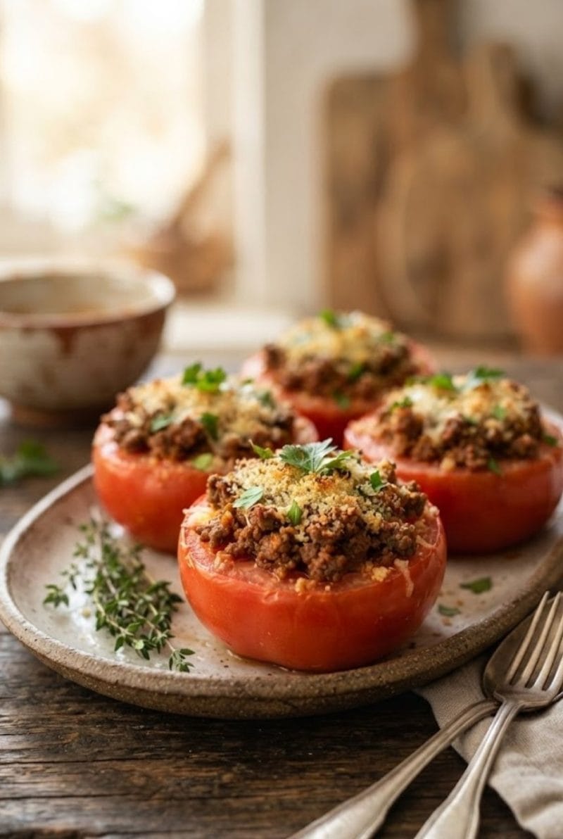 tomates farcies à la viande hachée