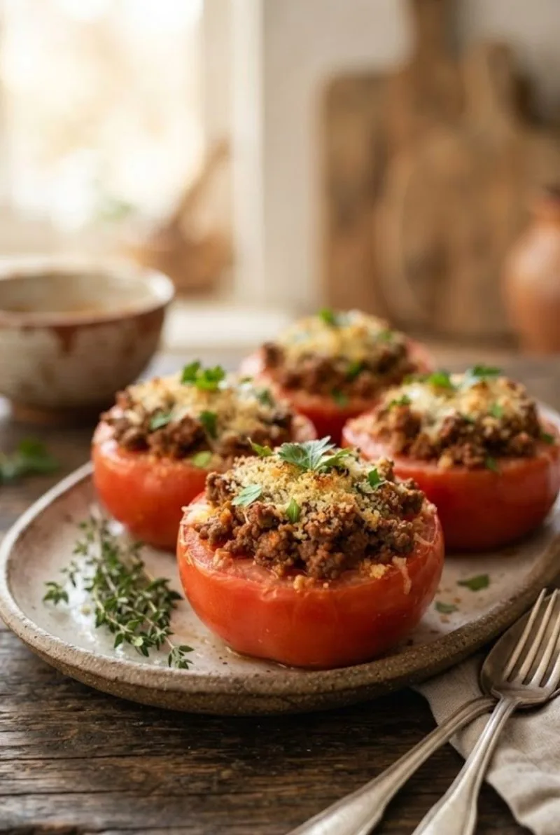tomates farcies à la viande hachée