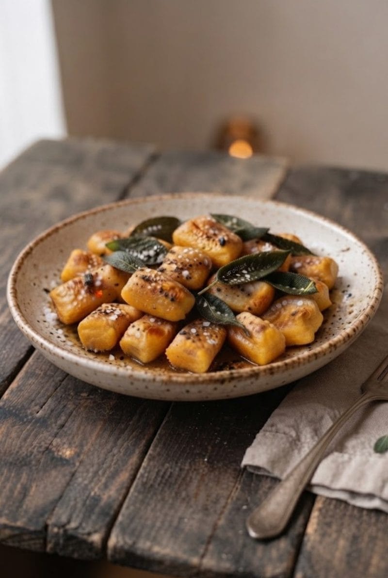 Gnocchis au potimarron et à la sauge