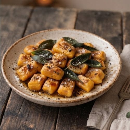 Gnocchis au potimarron et à la sauge
