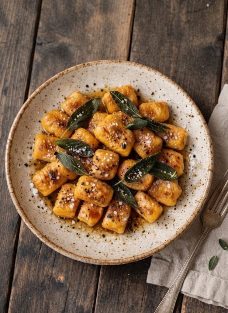 Gnocchis au potimarron et à la sauge