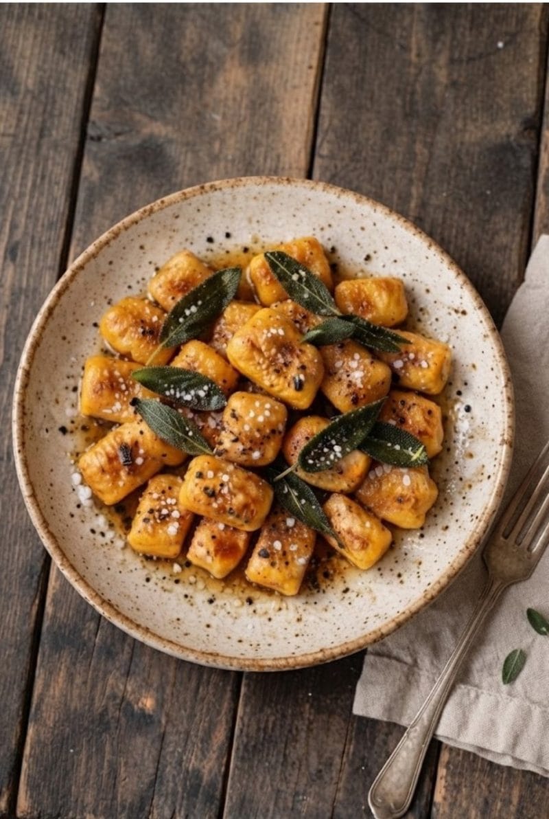 Gnocchis au potimarron et à la sauge
