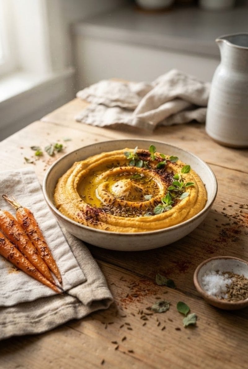 Houmous de carottes rôties au cumin