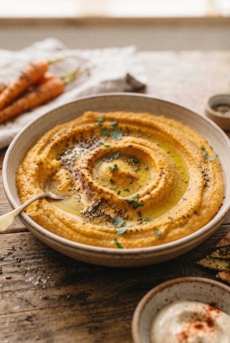 Houmous de carottes rôties au cumin