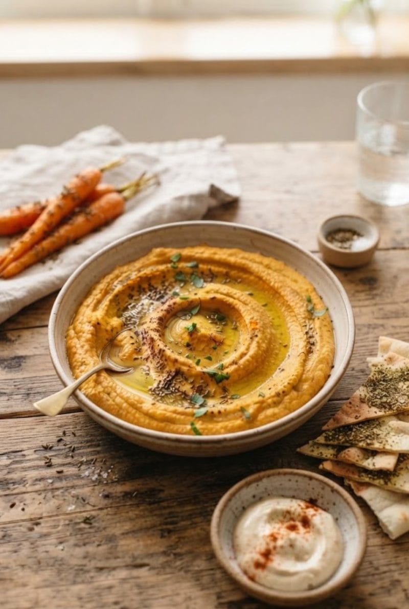 Houmous de carottes rôties au cumin