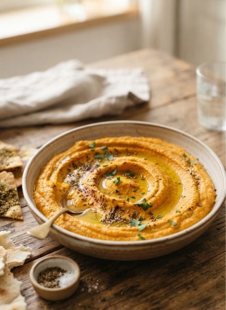 Houmous de carottes rôties au cumin