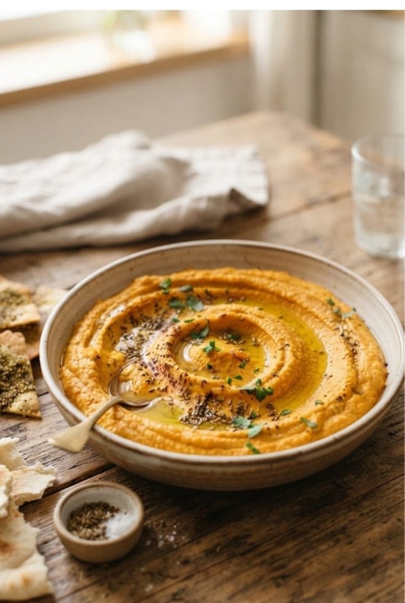 Houmous de carottes rôties au cumin