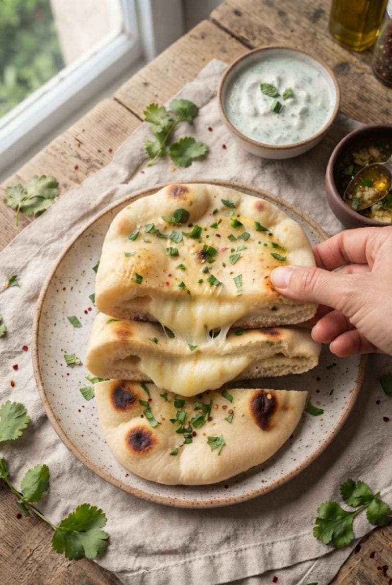 Naans au fromage ultra moelleux Naans au fromage ultra moelleux