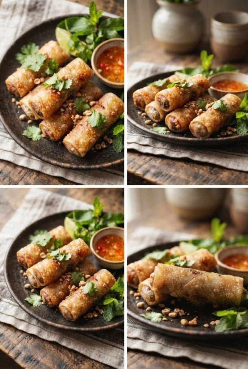 Nems au poulet et légumes