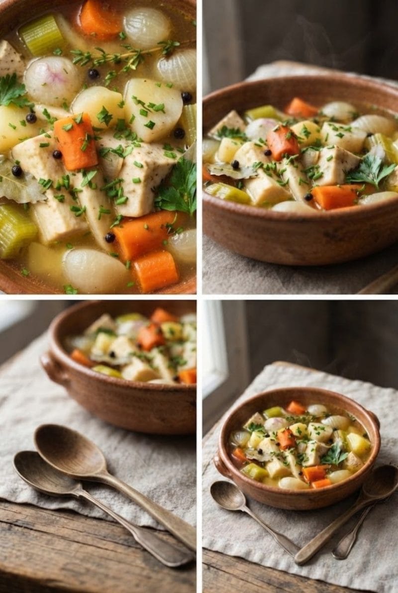 Pot au feu de légumes racines au poivre long